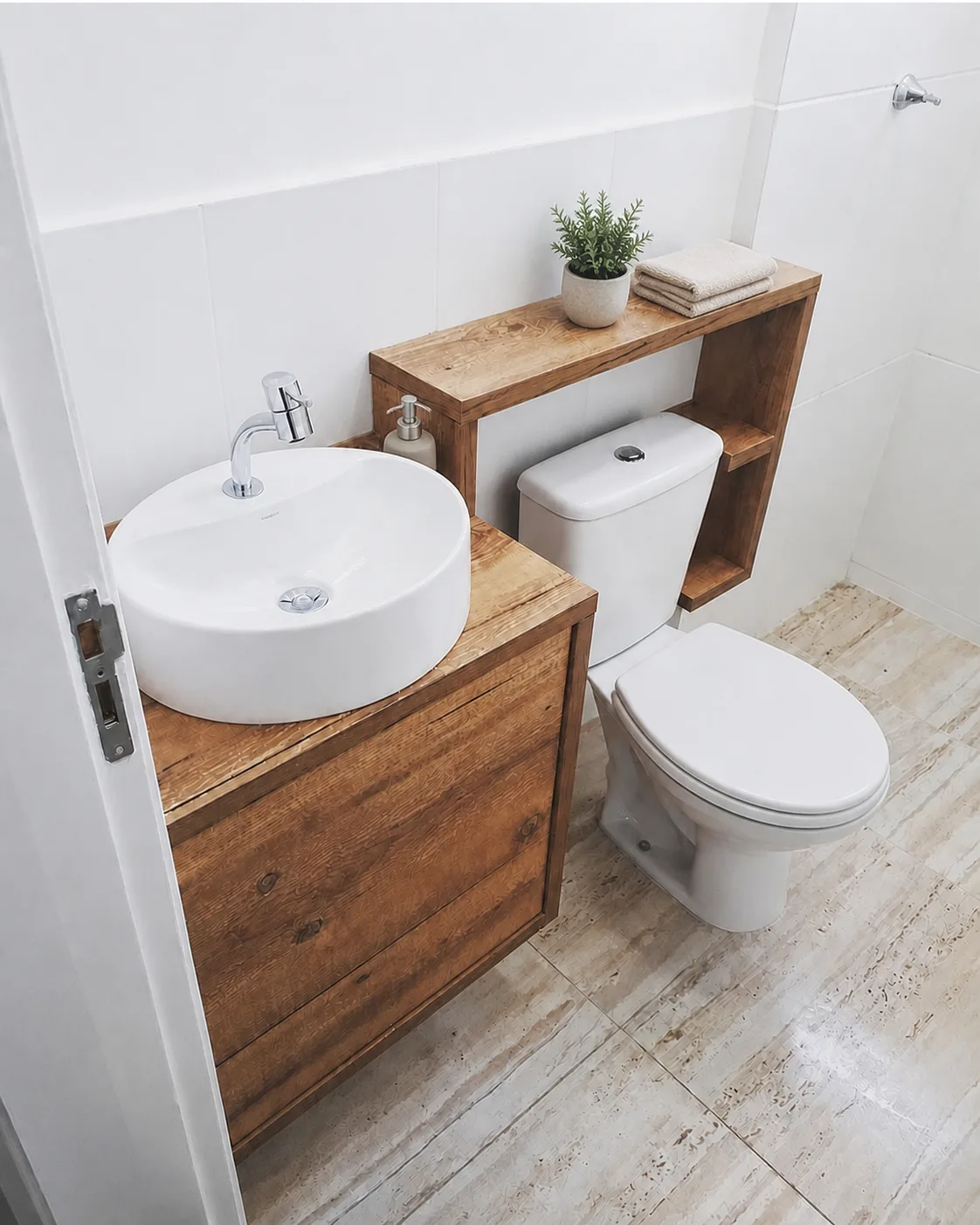 Projeto Mogiana: Lavabo em madeira